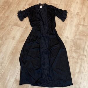 Vintage Miss Dira semi sheer black robe